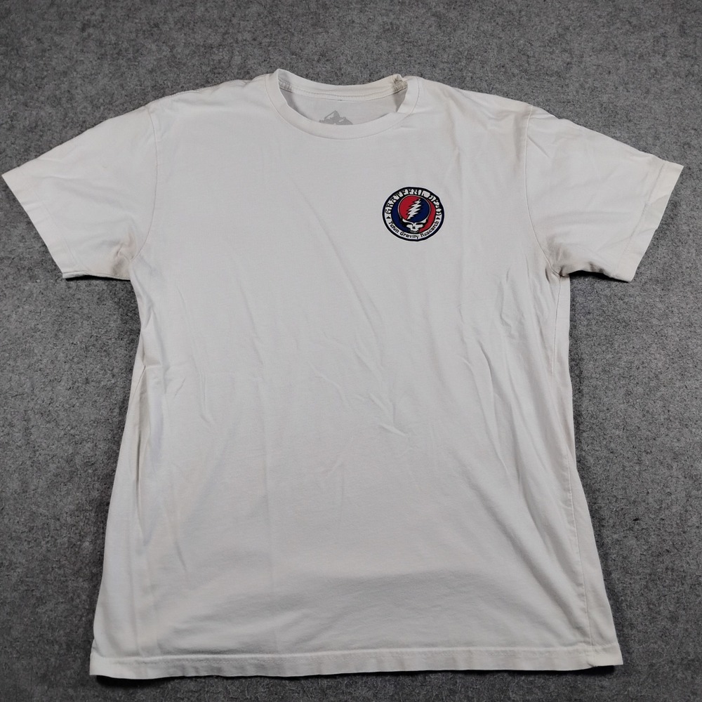 Teton Gravity Research Grateful Dead Shirt Mens Large White Steal Your Face Tour